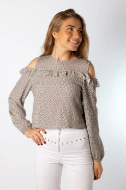 Blusa Aberturas Maya Gris