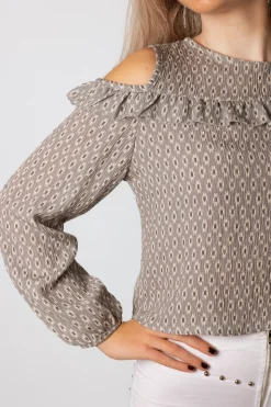 Blusa Aberturas Maya Gris