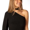 Blusa Asimétrica Cinta Negro