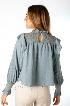 Blusa Bambula Gold Azul