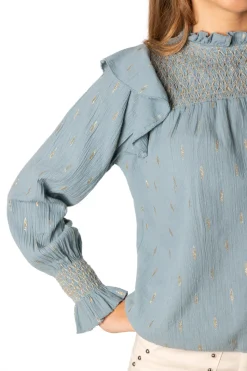 Blusa Bambula Gold Azul