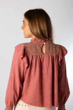 Blusa Bambula Gold Rosa