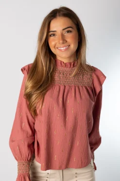 Blusa Bambula Gold Rosa