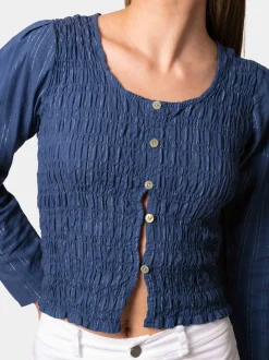 Blusa Botones Diplo Azul