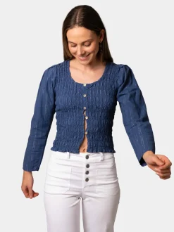 Blusa Botones Diplo Azul