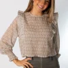 Blusa Delight Volantes Gris