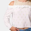 Blusa Gold Bambula Aberturas Blanco