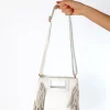 Bolso Flecos Piel Blanco