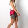 Bolso Flecos Small Piel Rosa