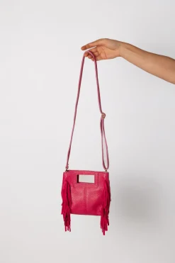 Bolso Flecos Small Piel Rosa