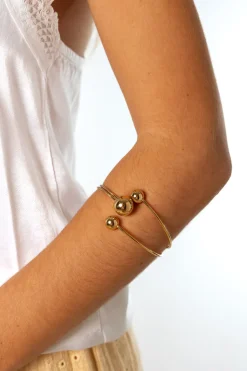 Brazalete Esferas Dorado