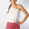 Camiseta Asimétrica Anillas Blanco