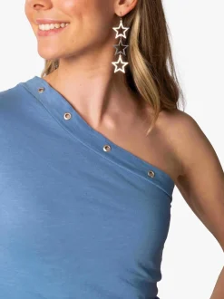 Camiseta Asimétrica Anillas Azul