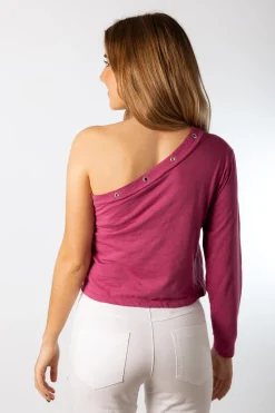 Camiseta Asimétrica Anillas Buganvilla