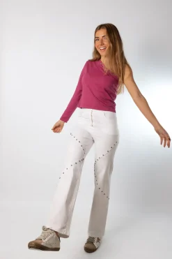Camiseta Asimétrica Anillas Buganvilla