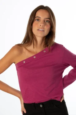Camiseta Asimétrica Anillas Buganvilla