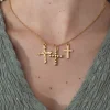 Collar Cruces Dorado