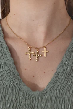 Collar Cruces Dorado