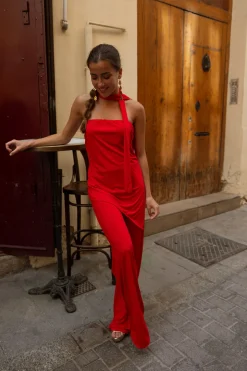 Conjunto Punto Elegante Rojo