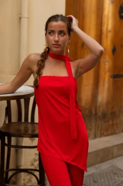 Conjunto Punto Elegante Rojo