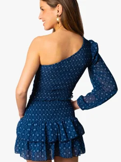 Falda Doble Volante Indie Azul