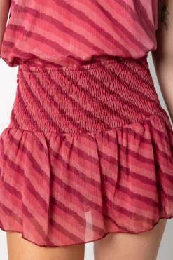 Falda Fajín Joy Gasa Rosa
