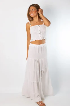 Falda Ibiza Brillo Blanco