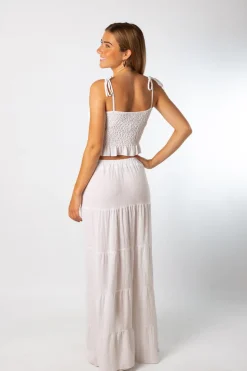 Falda Ibiza Brillo Blanco