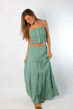Falda Ibiza Brillo Verde
