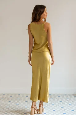 Falda Midi Encaje Wonder Oliva