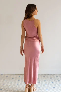 Falda Midi Encaje Wonder Blush