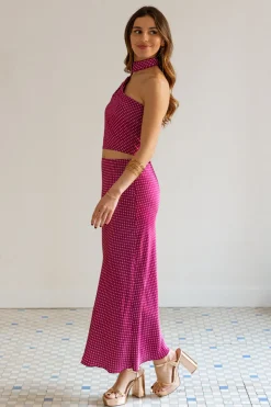 Falda Raso Euphoria Frambuesa
