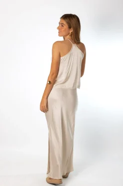 Falda Street Style Raso Blanco