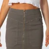 Falda Tachuelas Cremallera Gris