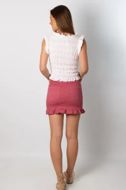 Falda Volante Rosa