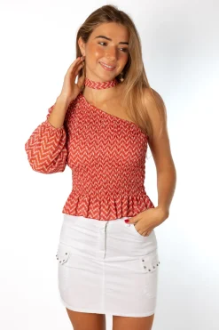 Mini Falda Cargo Tachuelas Blanca