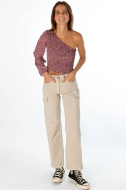 Pantalón Cargo Tachuelas Beige