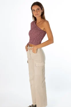 Pantalón Cargo Tachuelas Beige