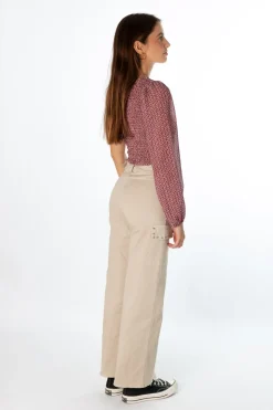 Pantalón Cargo Tachuelas Beige