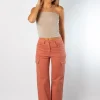 Pantalón Cargo Tachuelas Melocotón