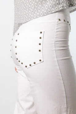 Pantalón Línea Tachuelas Blanco