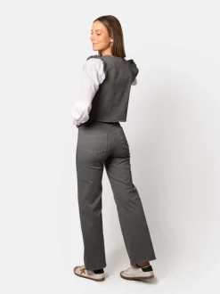 Pantalón Línea Tachuelas Gris
