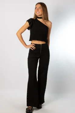 Pantalón Stars Cremallera Negro