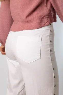 Pantalón Stars Cremallera Blanco
