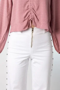 Pantalón Stars Cremallera Blanco