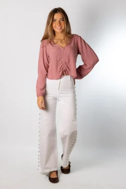 Pantalón Stars Cremallera Blanco