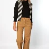 Pantalón Tachuelas Bolsillos Camel