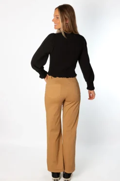 Pantalón Tachuelas Bolsillos Camel