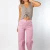 Pantalón Tachuelas Cremallera Lila