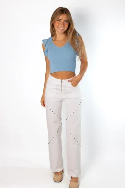Pantalón Tachuelas Starlight Blanco